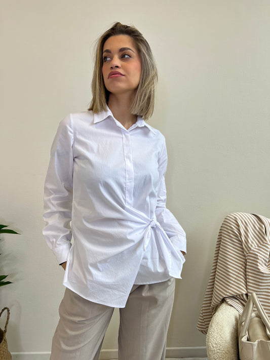 CAMICIA CON NODO BIANCA taglia L