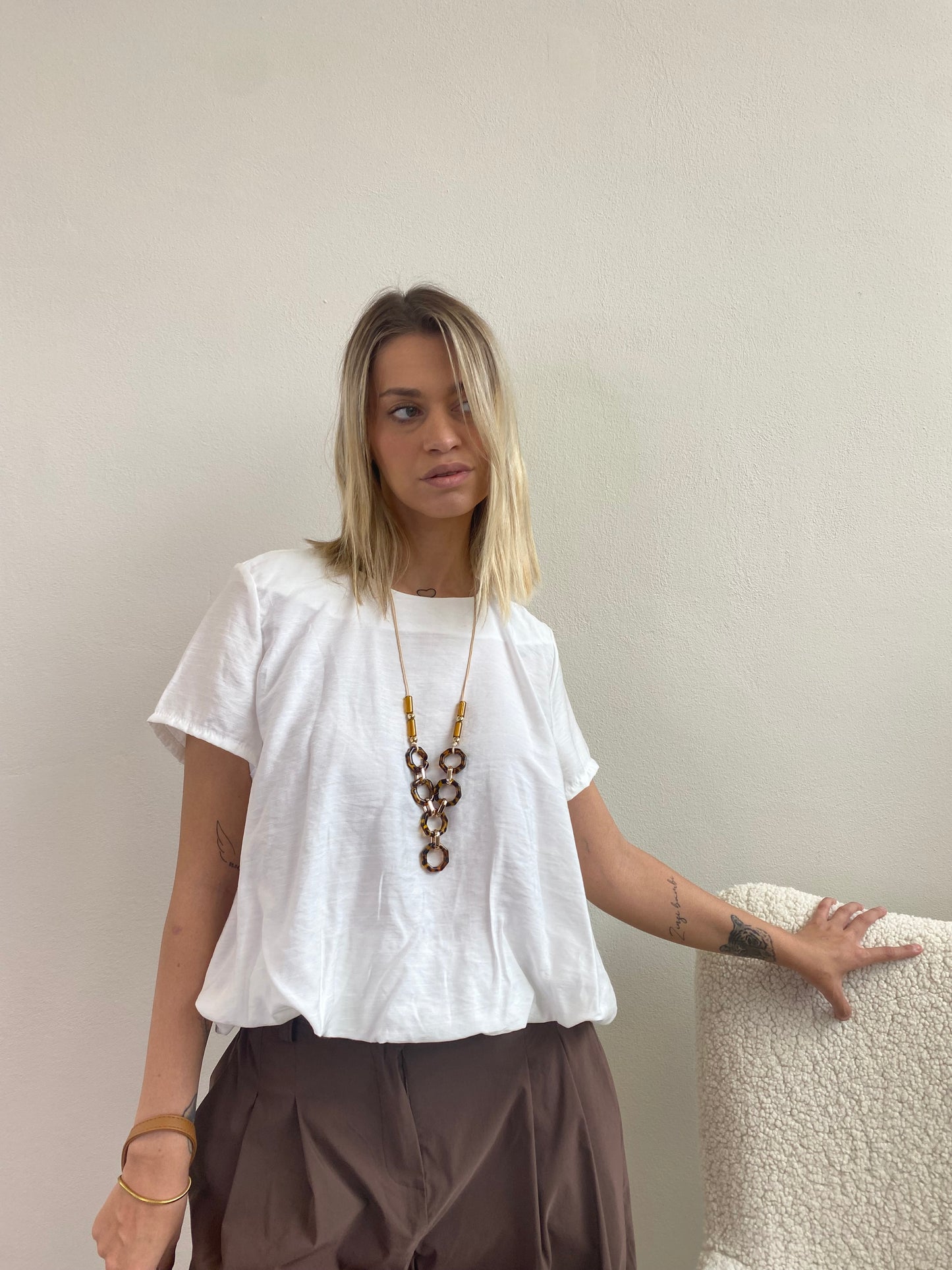 BLUSA PAPAYA variante latte