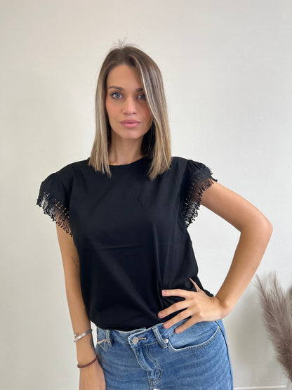 T.shirt YLENIA NERO TAGLIA S/M