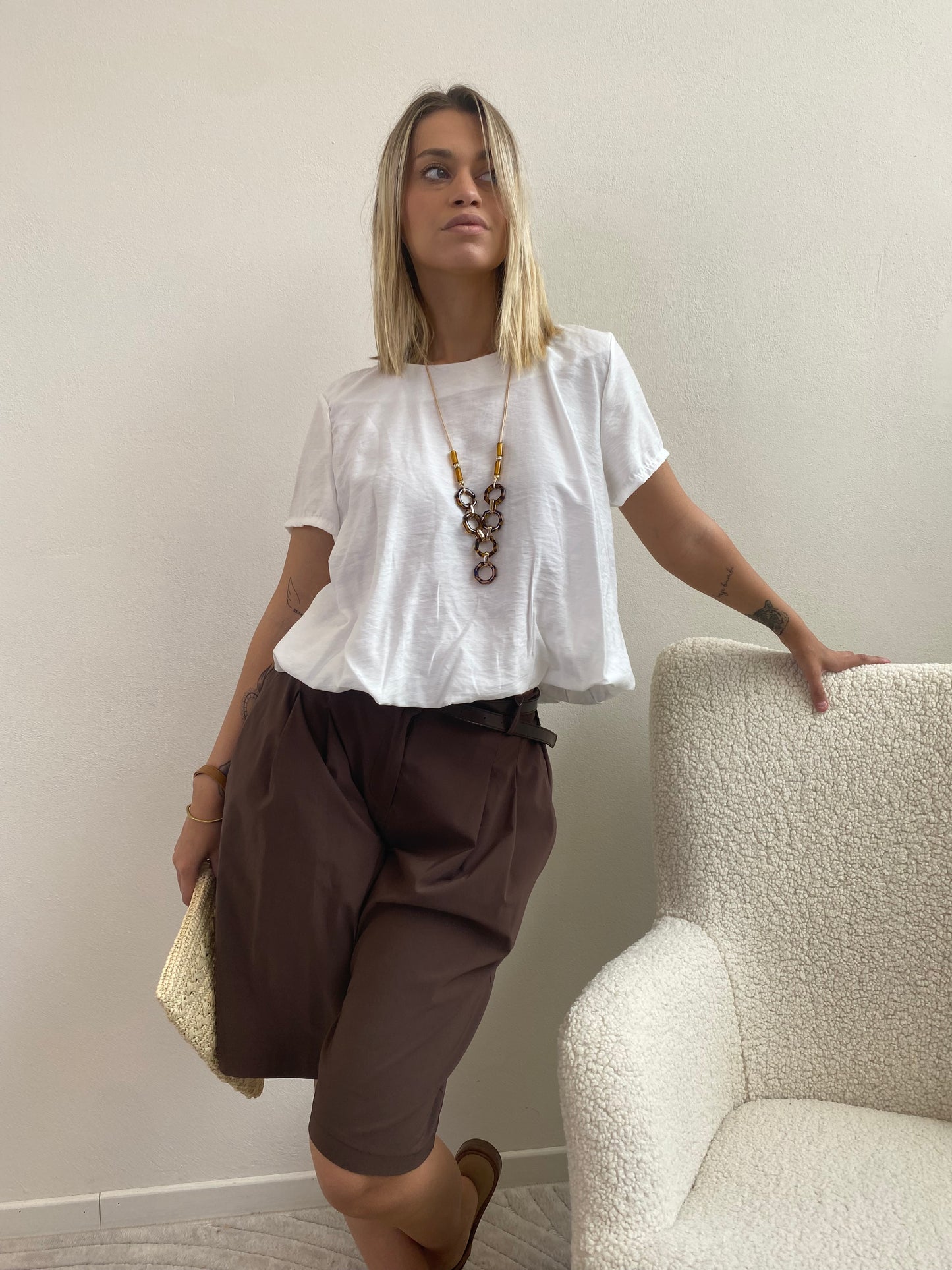 BLUSA PAPAYA variante latte