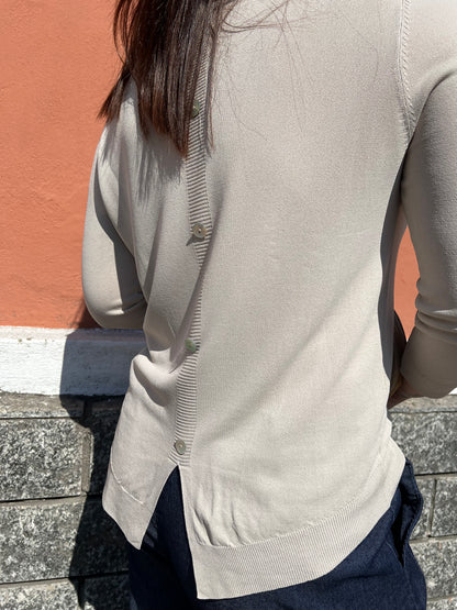 LEONOR MAGLIA IN VISCOSA BEIGE