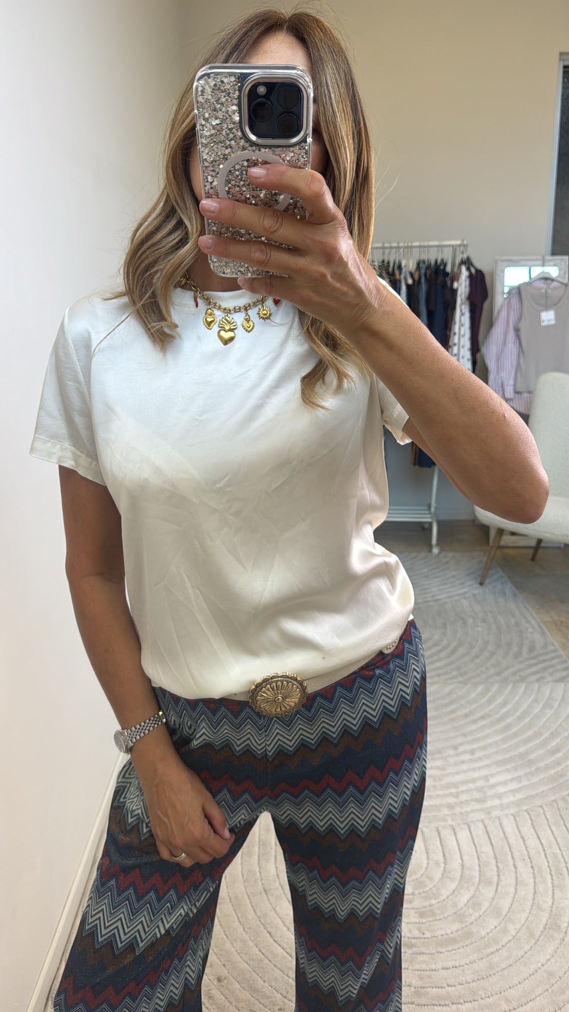 BLUSA SATIN CHAMPAGNE