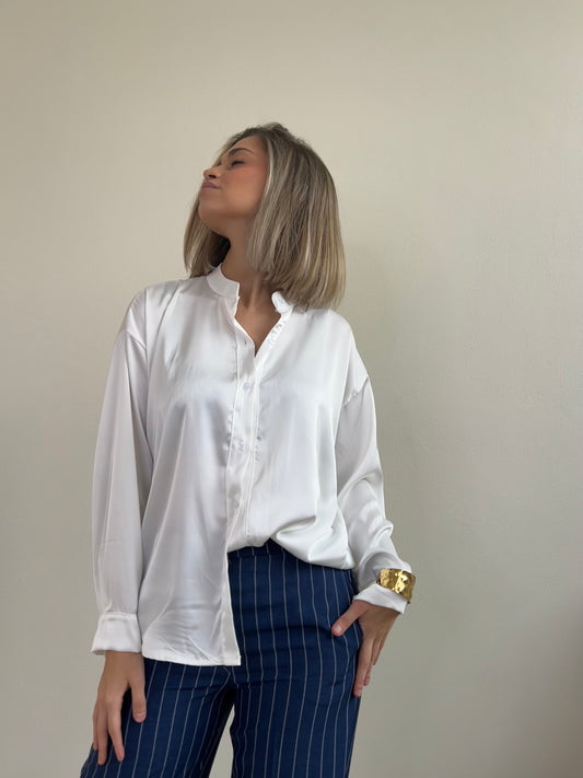 ASTRA BLUSA SATIN BIANCA