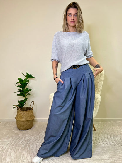 ZEN PULLOVER LUREX ARGENTO