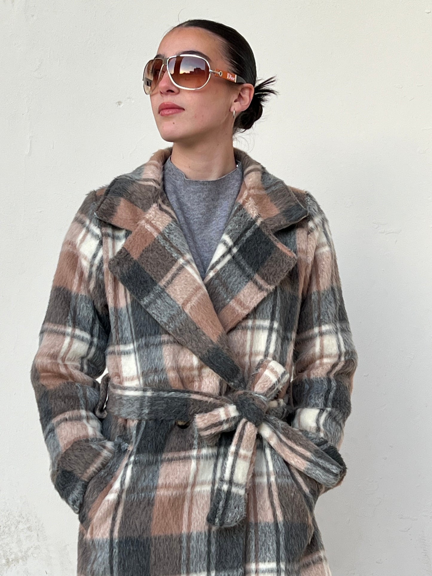 BOVARY CAPPOTTO FANTASIA TARTAN GRIGIO & BISCOTTO