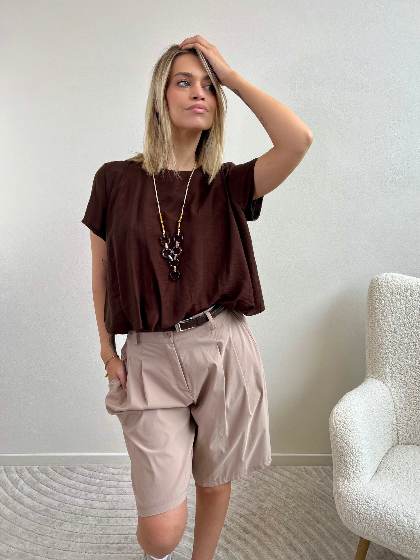 BLUSA PAPAYA variante cioccolato