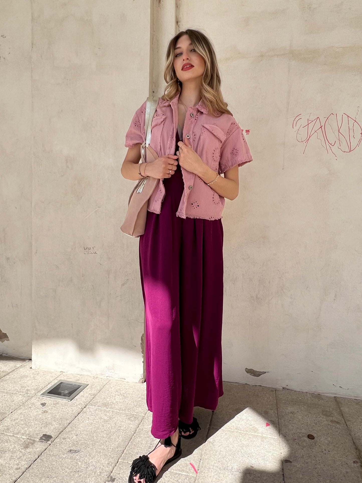 GIUBBINO SANGALLO A MANICA CORTA var.blush
