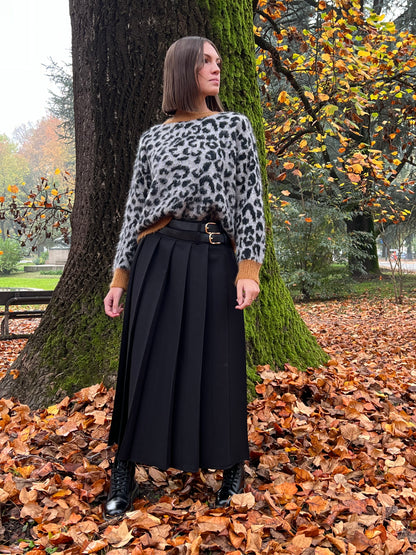 PULLOVER MACULA GRIGIO NERO CAMEL