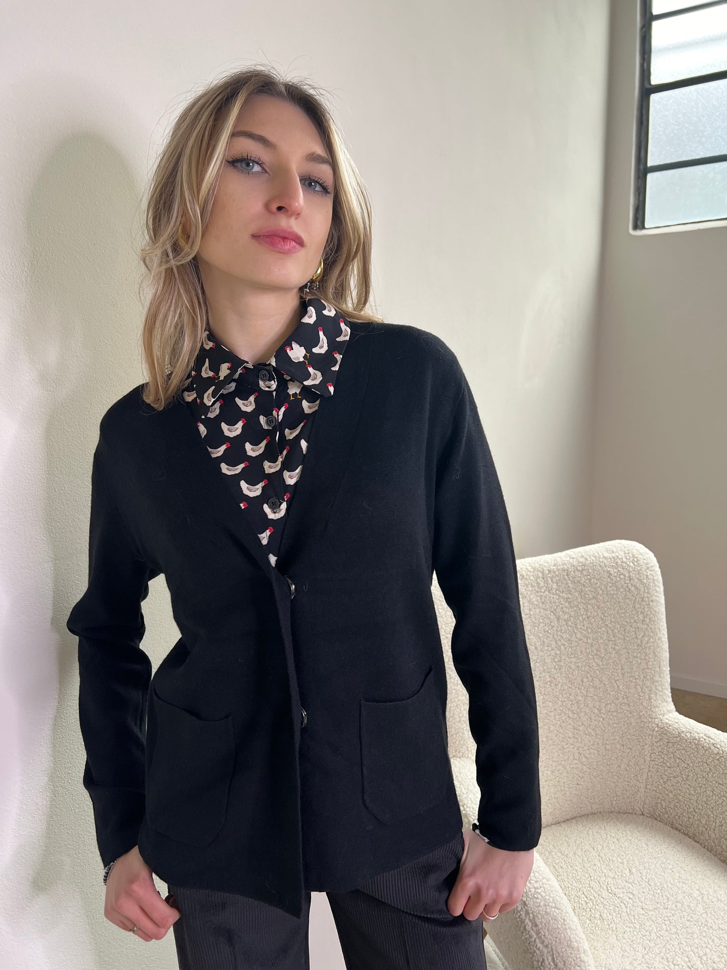 CLEMENTINA CARDIGAN NERO