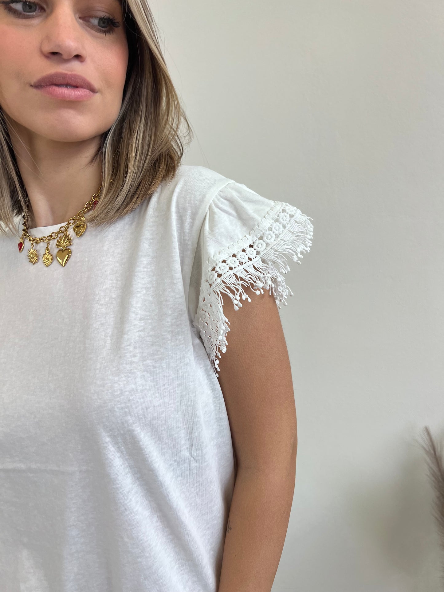 T.shirt YLENIA LATTE TAGLIA L/XL