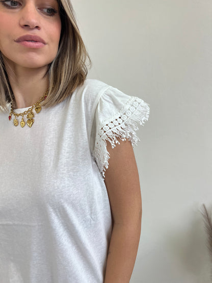 T.shirt YLENIA LATTE TAGLIA L/XL