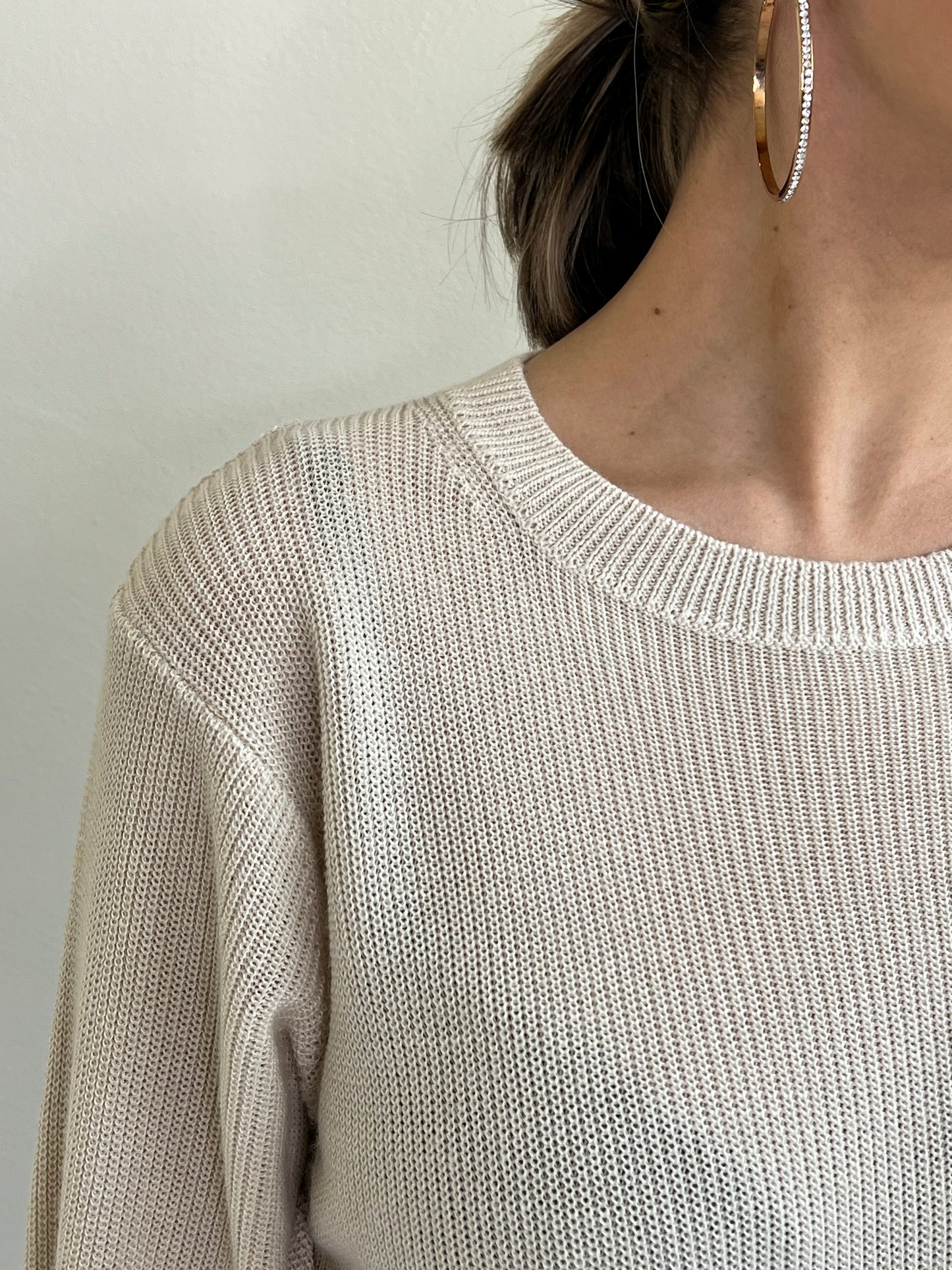ALMA PULLOVER GIROCOLLO BEIGE