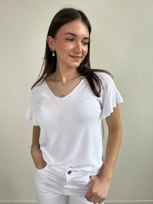 THELMA MAGLIA IN FILO 
BIANCO