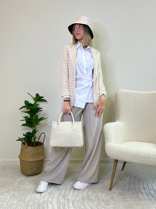 ZELDA PANTALONE A PALAZZO BEIGE