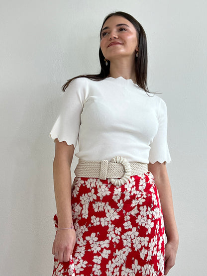 MIETTA PULL SMERLATO PANNA