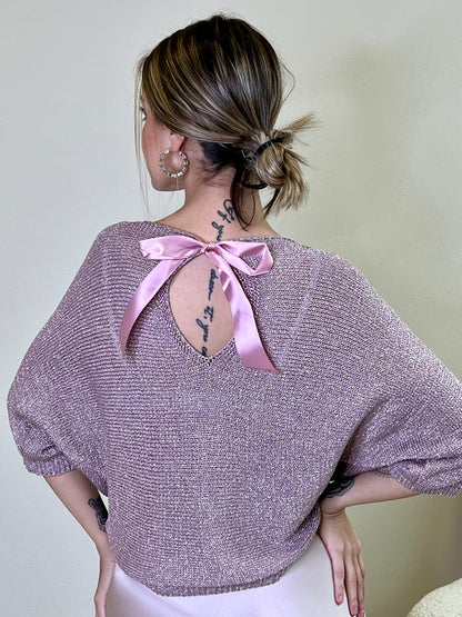 ZEN PULLOVER LUREX ROSA BLUSH