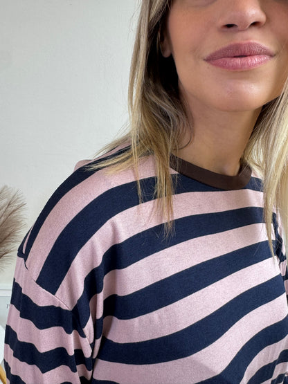 T.SHIRT LIA RIGA BLU E CIPRIA