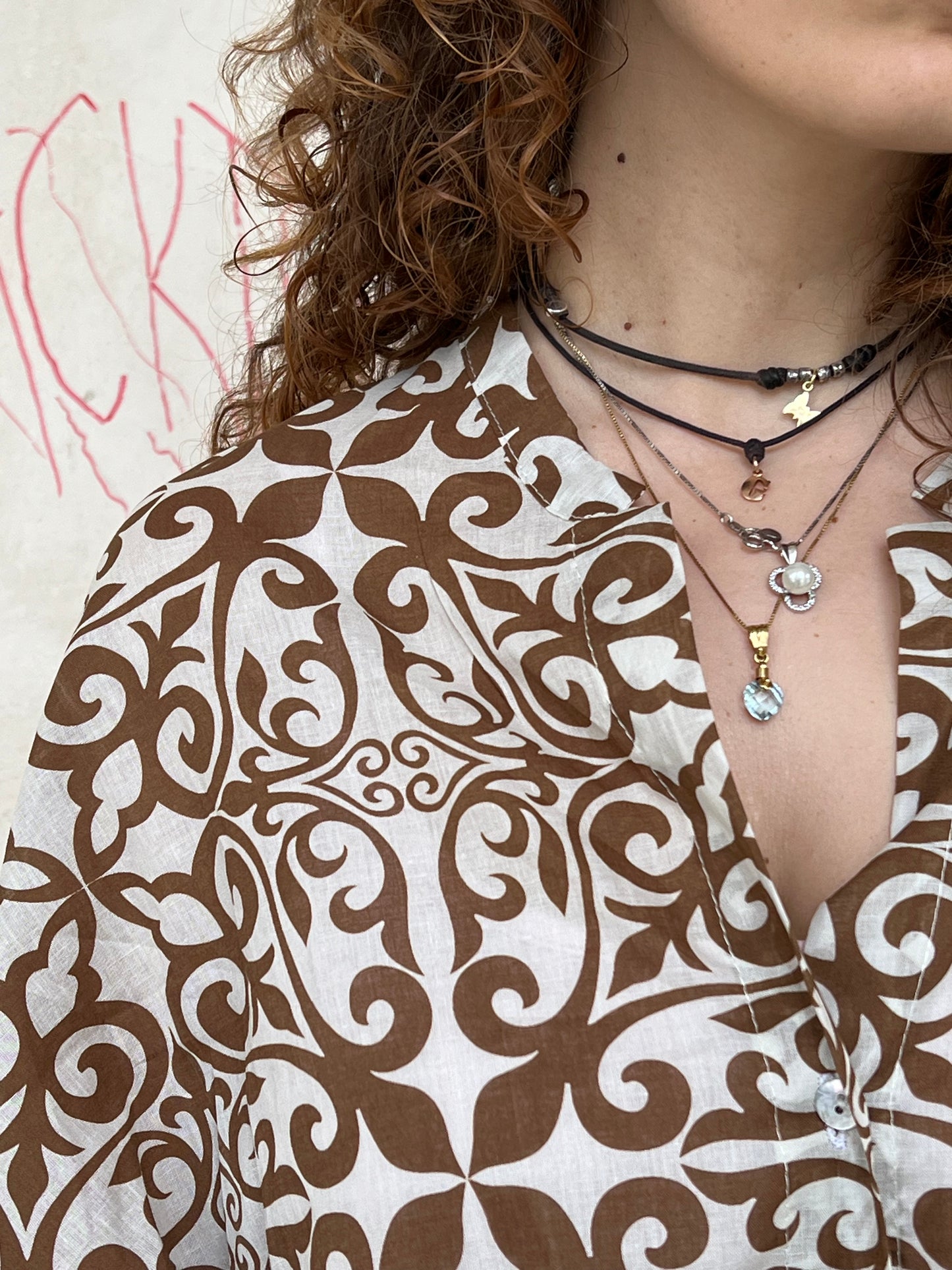 CORFÙ blusa fantasia maioliche