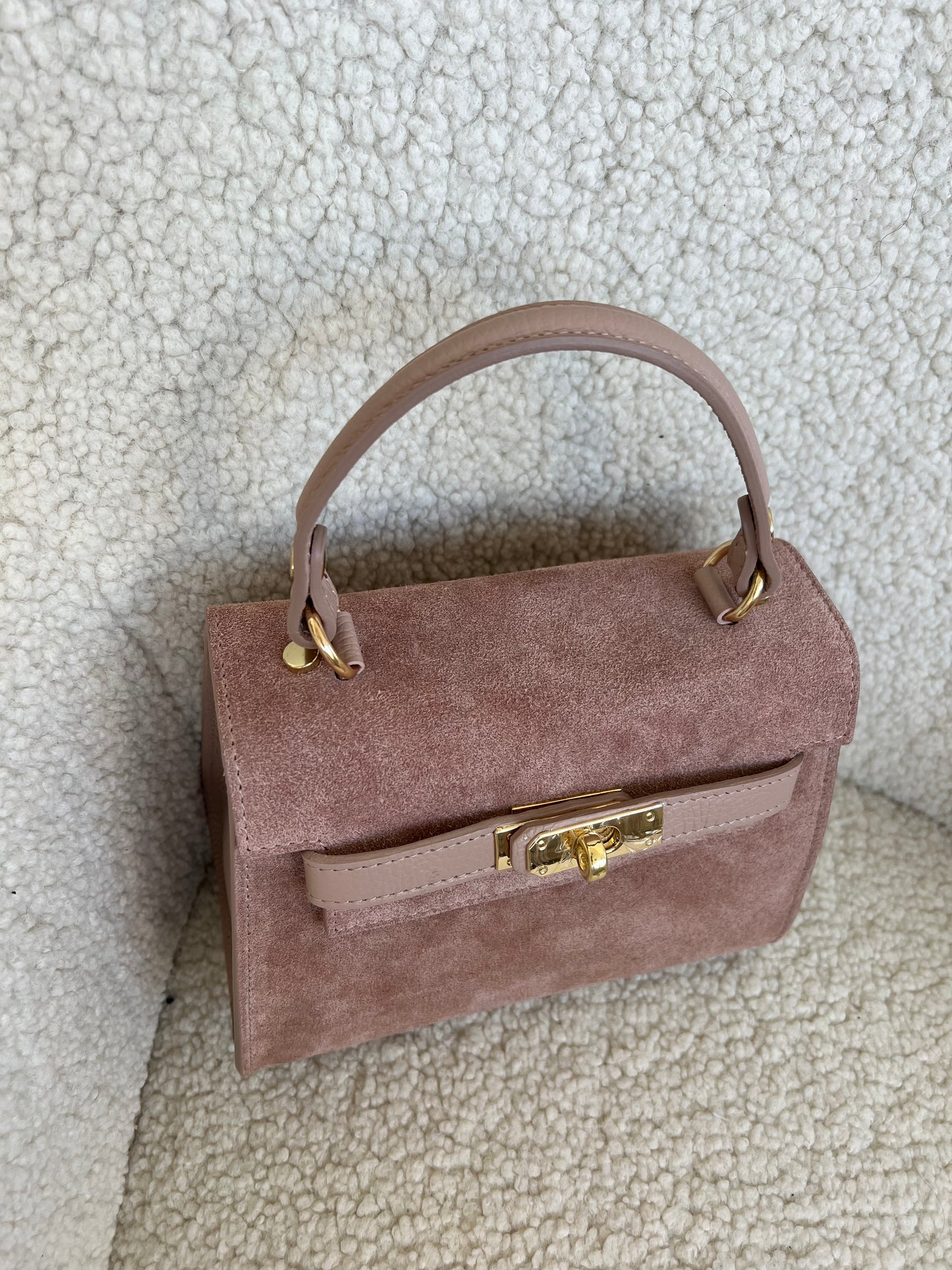 ZELDA BORSA SCAMOSCIATA ROSA BLUSH