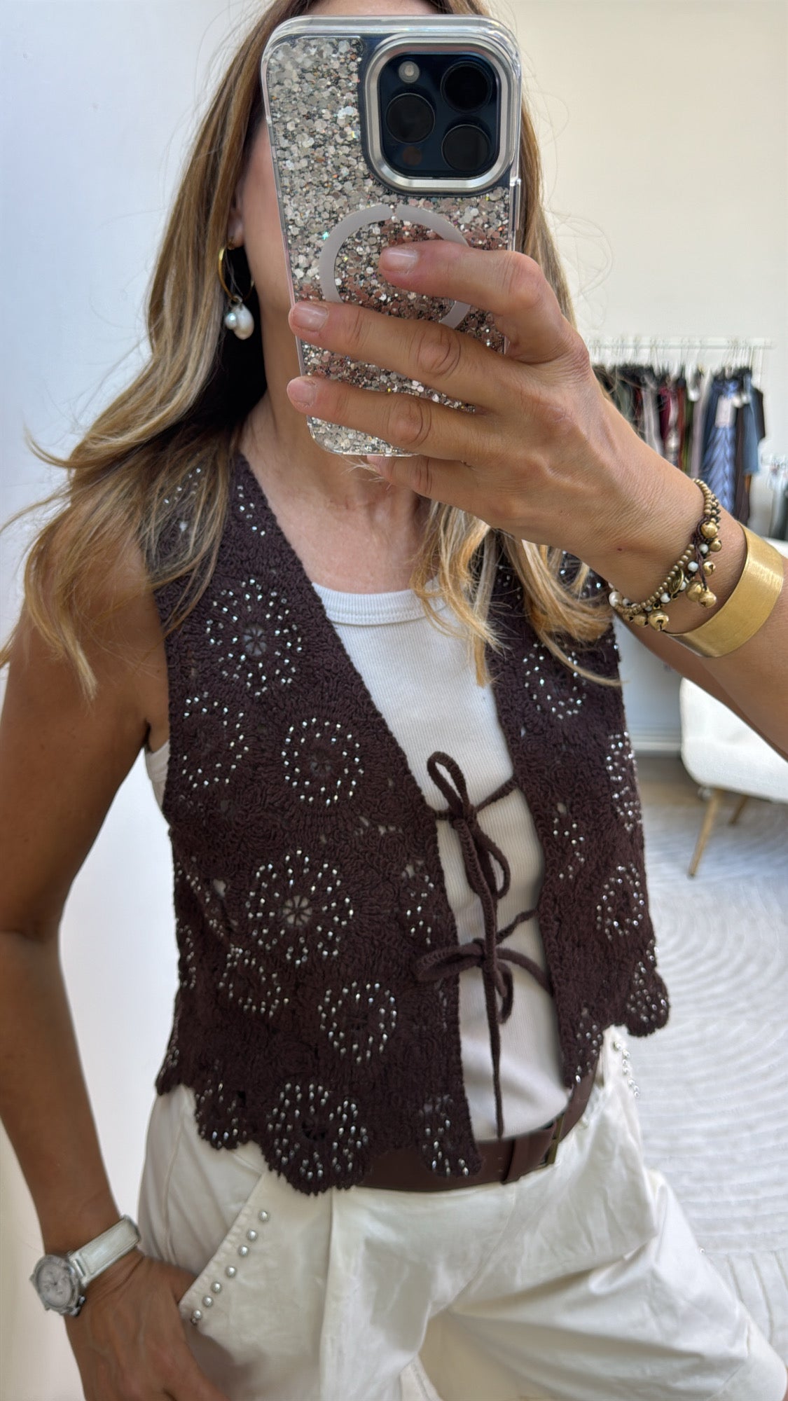 GILET MYKONOS CIOCCOLATO