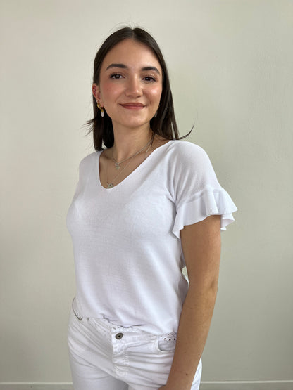 THELMA MAGLIA IN FILO 
BIANCO