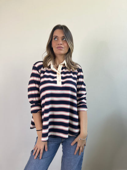 POLO RIGA BLU & ROSSO