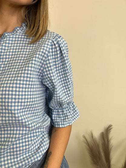CAMICIA VICHY AZZURRO