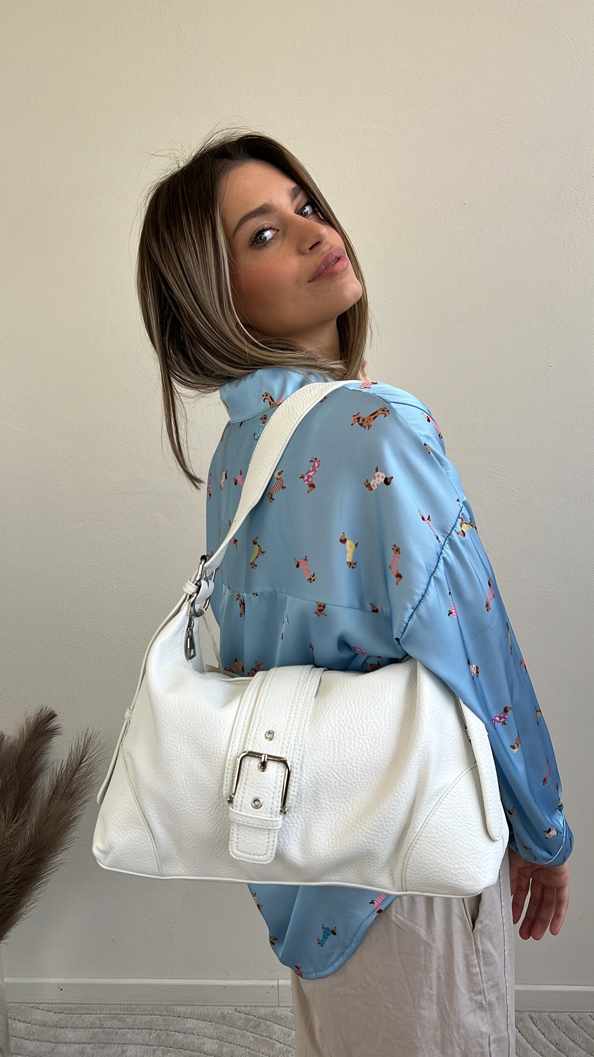 CAMICIA BASSOTTI AZZURRA