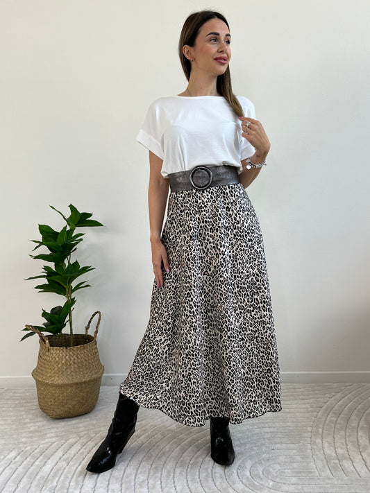 GONNA LONGUETTE ANIMALIER