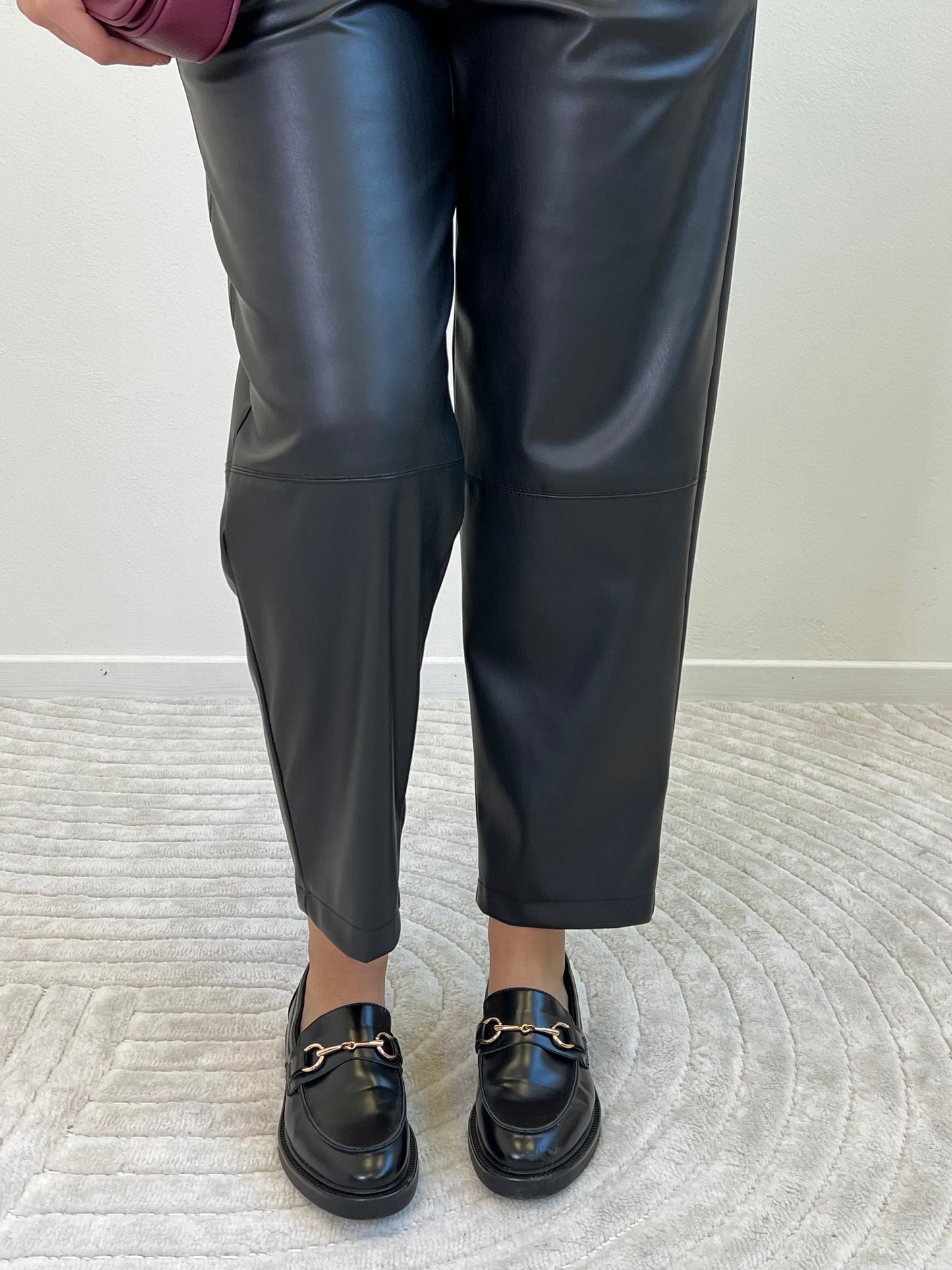 VANESSA PANTALONE ECOPELLE TG.M NERO