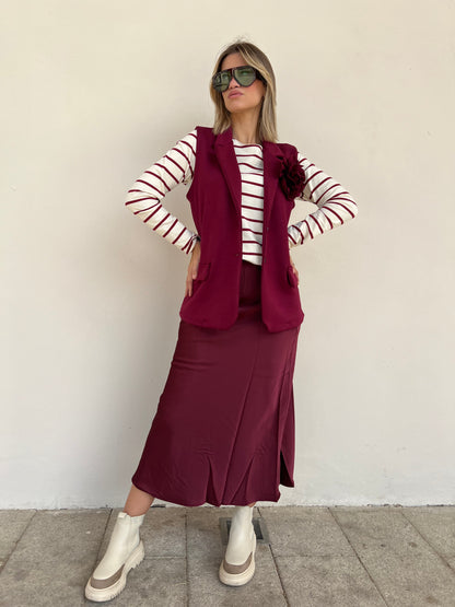 JIL GILET VAR. BORGOGNA