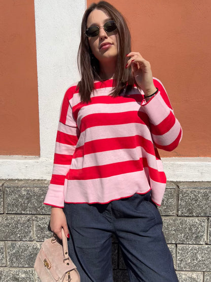 GUENDALINA MAGLIA RIGONI CIPRIA & ROSSO FRAGOLA