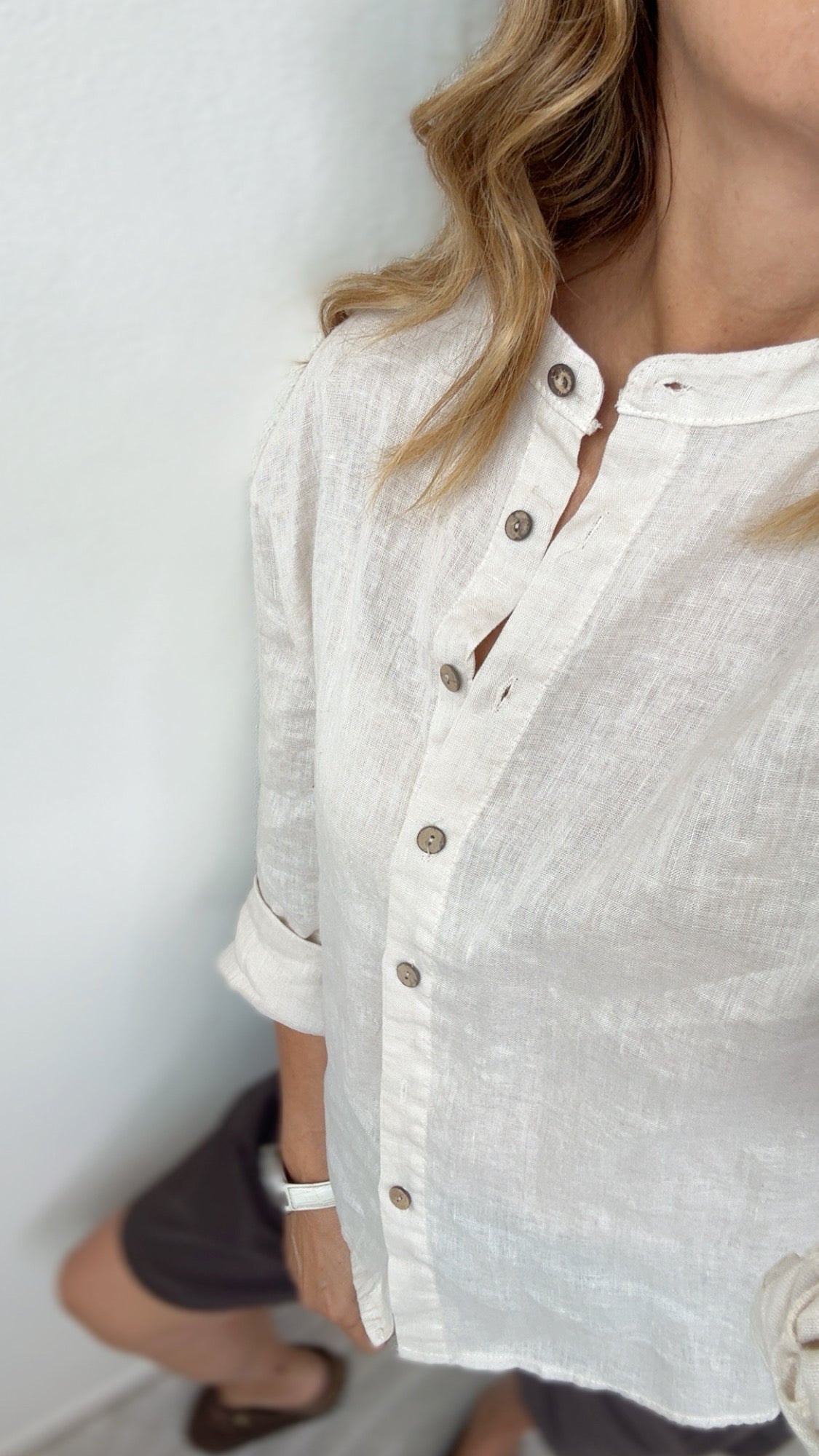 CAMICIA IN LINO NATURALE