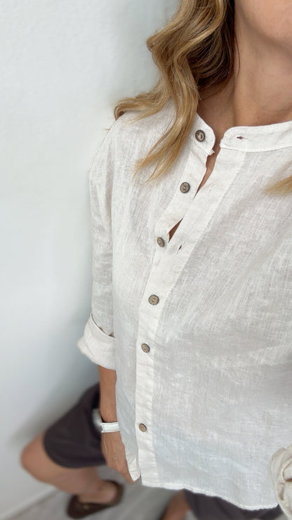 CAMICIA IN LINO NATURALE