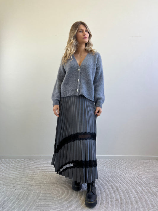 ALLY GONNA CON PIZZO GRIGIO