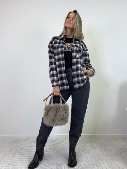 MILANO PANTALONE MOM FIT ANTRACITE taglia L