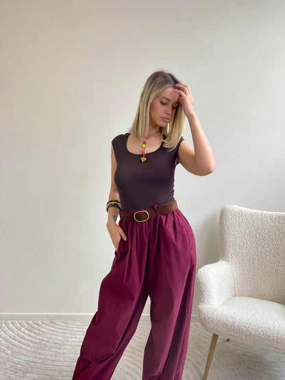 PANTALONE BALOON ROSSO INDIA