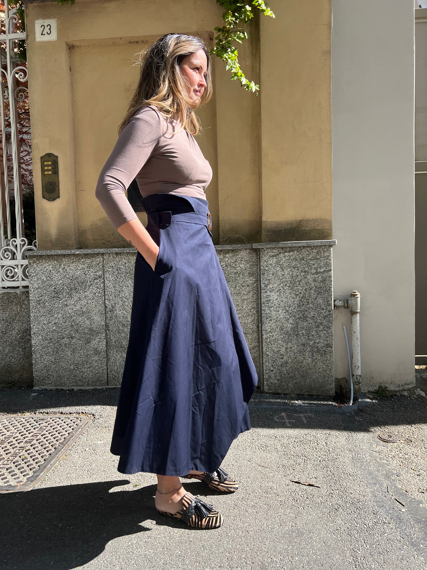 MARICA GONNA A PORTAFOGLIO BLU
