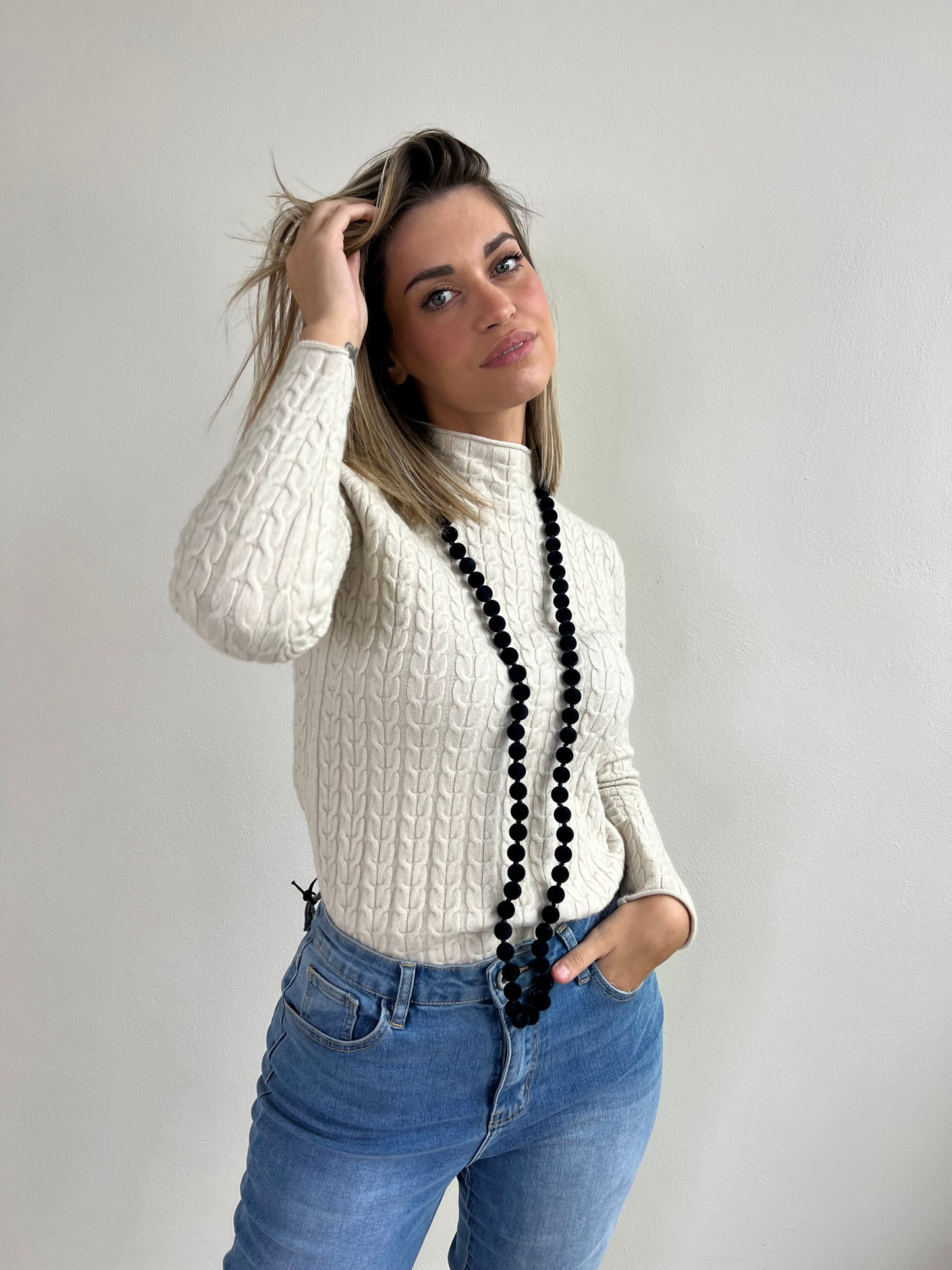 COLETTE PULLOVER TRECCIA BEIGE