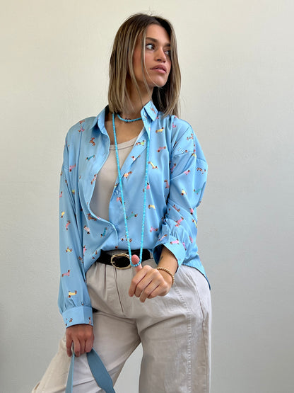 COLLANA LUNGA AZZURRA