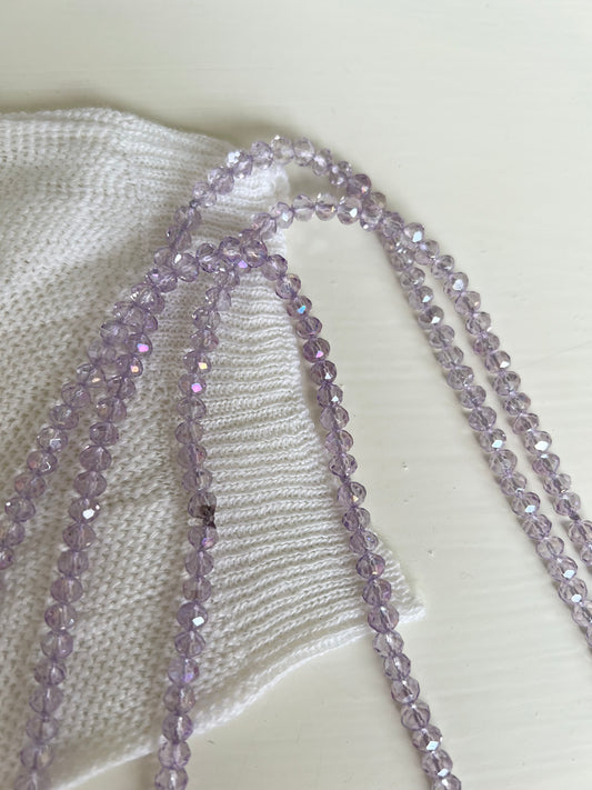 COLLANA LUNGA SFACCETTATA ROSA QUARZO