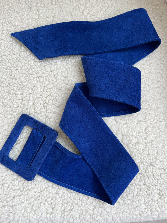 CINTURA SCAMOSCIATA BLU ROYAL