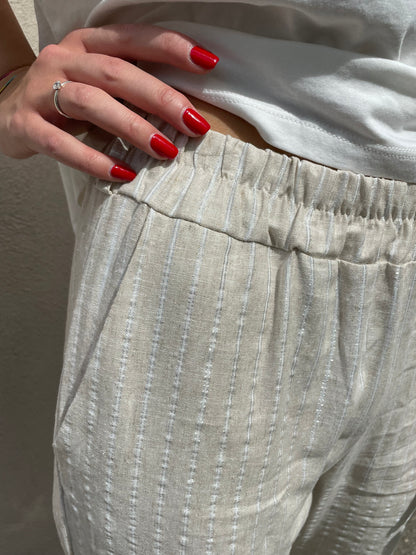 Pantaloni riga lurex