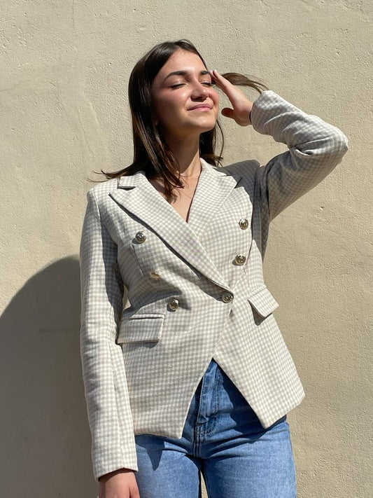 Blazer pied de poule