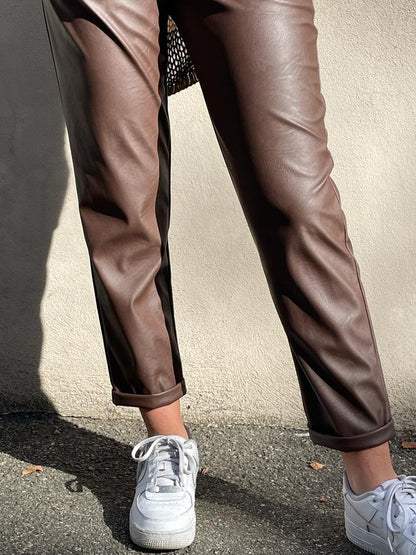 Pantalone in eco pelle