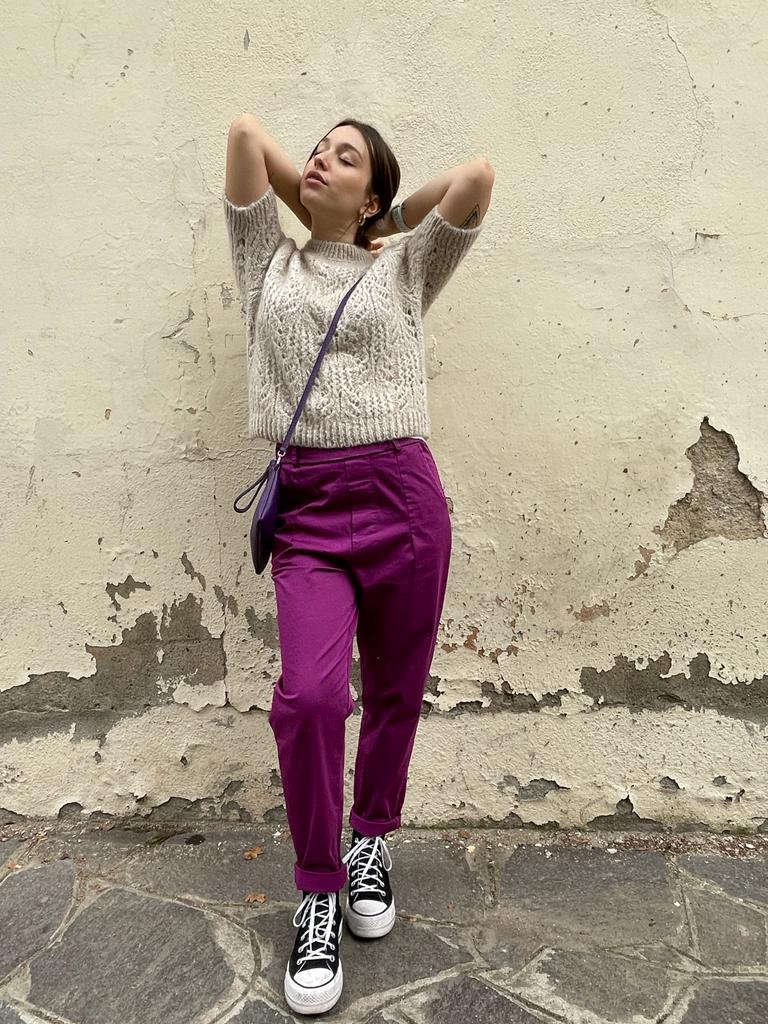 Pantalone mom fit
